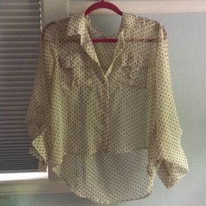 Delias button down shirt high low back